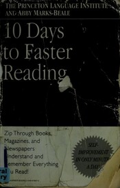 10 Days to Faster Reading cover